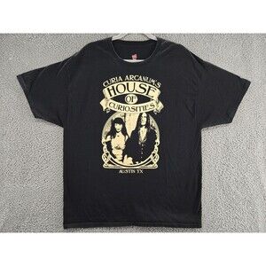 Curia Arcanum House of Curiosities Shirt Mens XL Black Austin TX Gothic Tee